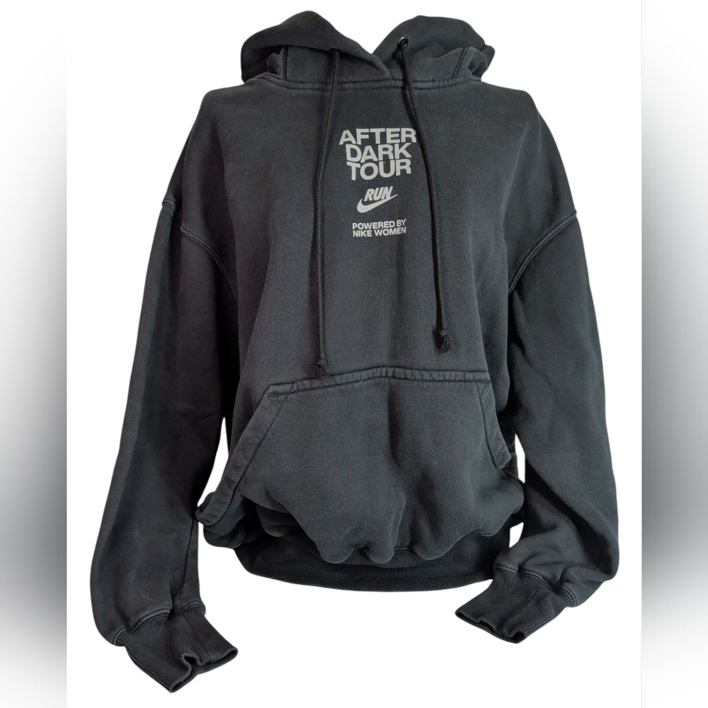 Nike Women After Dark Tour Hoodie Black Graphic Streetwear Size S